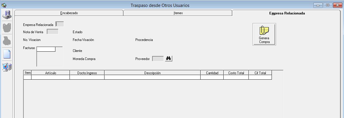 Compra Empresa Relacionada